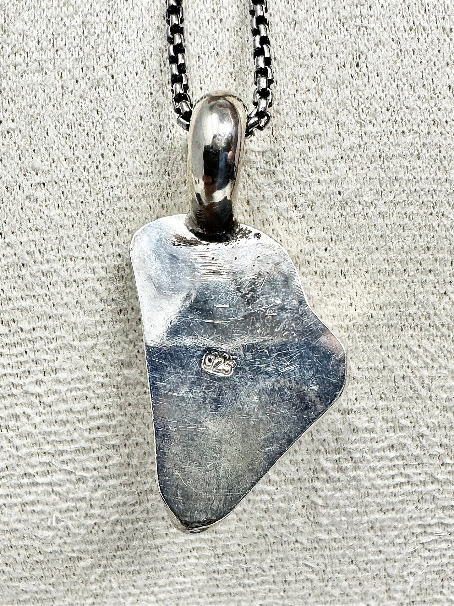 Surface of the Moon Collection: Diogenite Meteorite (Asteroid Vesta) - Silver .925 Necklace and Chain - Handmade - One of a Kind - Genuine Lunar/Moon Dust Mixed In Silver w/ COA
