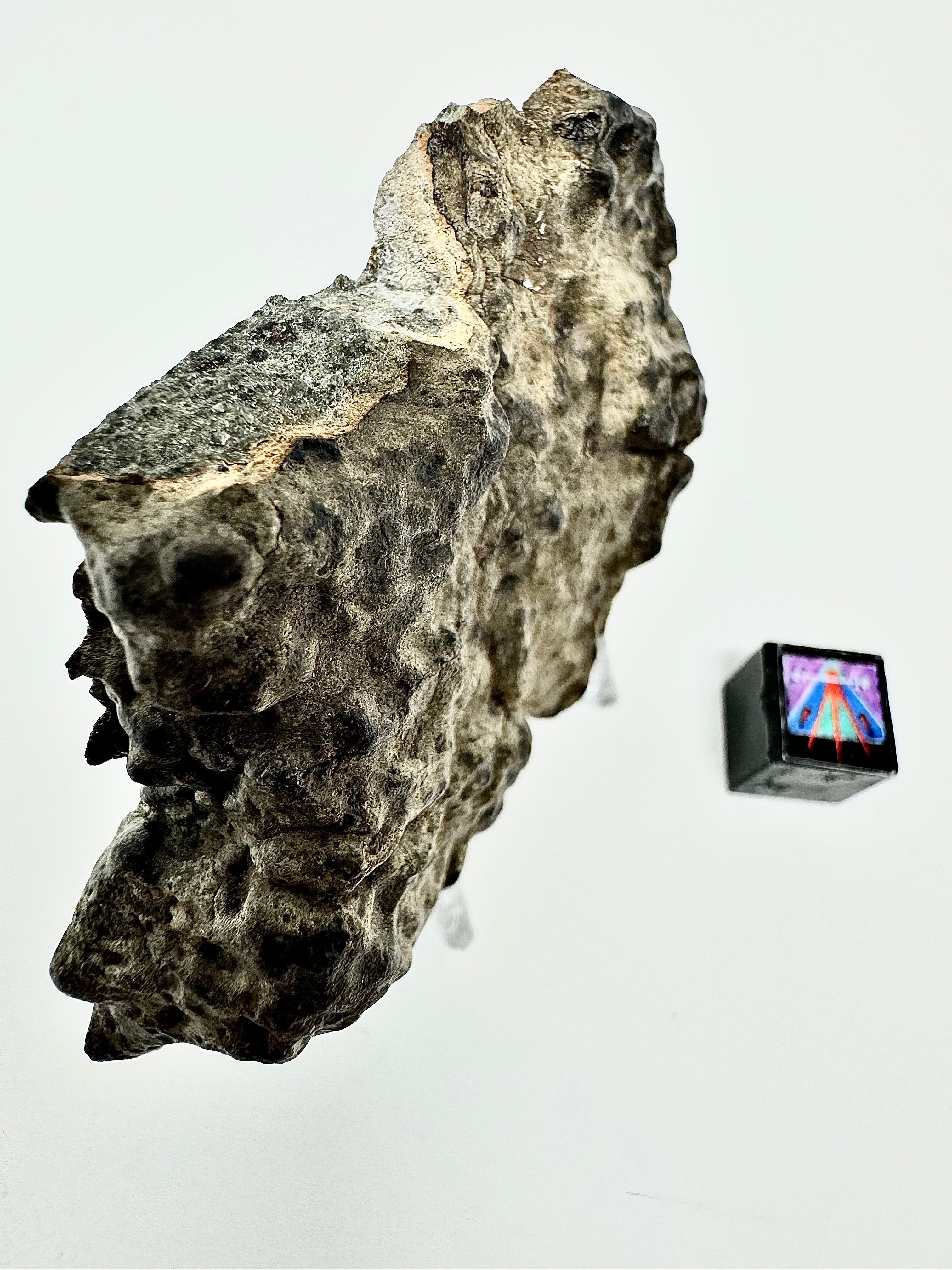 49.8g Genuine Martian Meteorite Amgala 001 End Cut