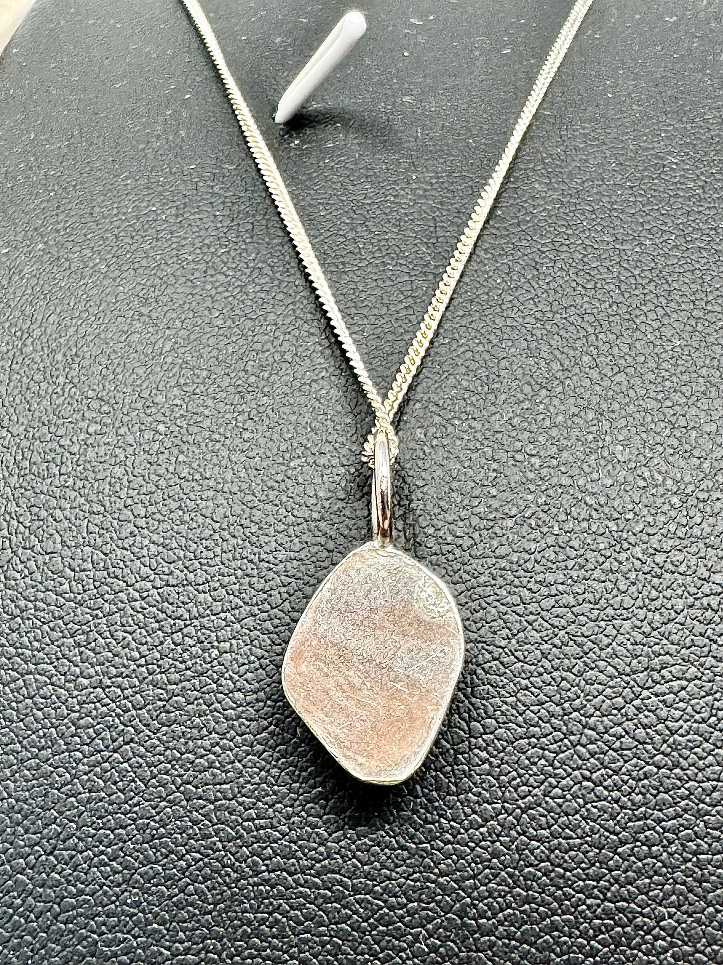 Surface of the Moon Collection: TASSÉDET 004 Meteorite (Asteroid) - Silver .925 Necklace + Chain - Handmade - One of a Kind - Genuine Lunar Moon Dust Mixed In Silver w/ COA