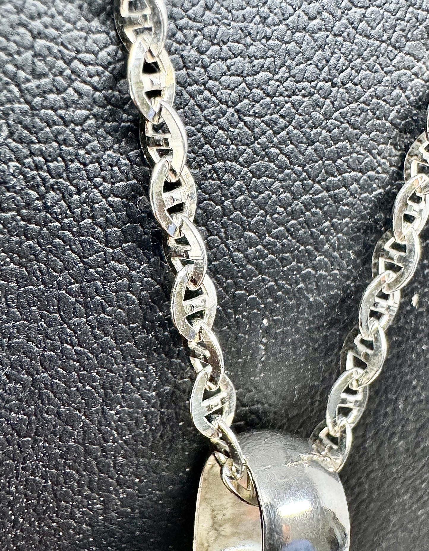 Surface of the Moon Collection:  NWA 7831 Diogenite Meteorite (Asteroid Vesta) - Silver Necklace + Chain - Handmade - One of a Kind - Genuine Lunar Dust Mixed In Silver w/ COA