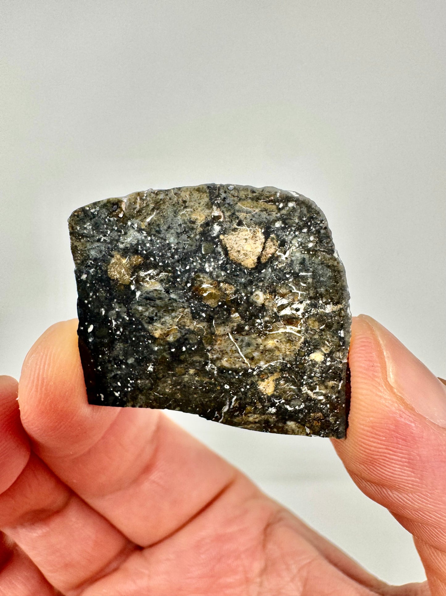 4.4g NWA 17680 “The Blue Lunar” Breathtaking Lunar Melt Breccia With Blue Tint! A Genuine Stone From Our Moon!