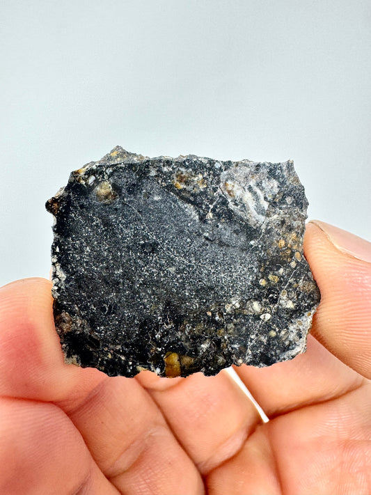 NEW: 7.1g Personal Classification of NWA 18785 Aubrite - Fragmental Monomict Breccia, Enstatite Achondrite Meteorite w/ Metal Inclusion! Evidence of Possible Linkage To Planet Mercury