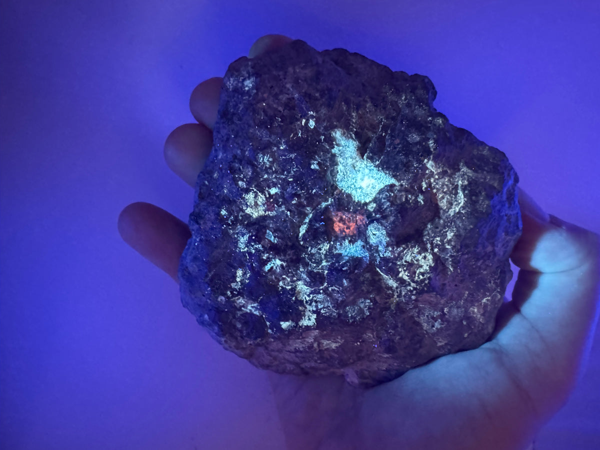 NEW/MAIN MASS/FLUORESCES! 431.5g Jaw-Dropping Personal Classification of NWA 18785 Aubrite - Fragmental Monomict Breccia, Enstatite Achondrite Meteorite - Evidence of Possible Linkage To Planet Mercury