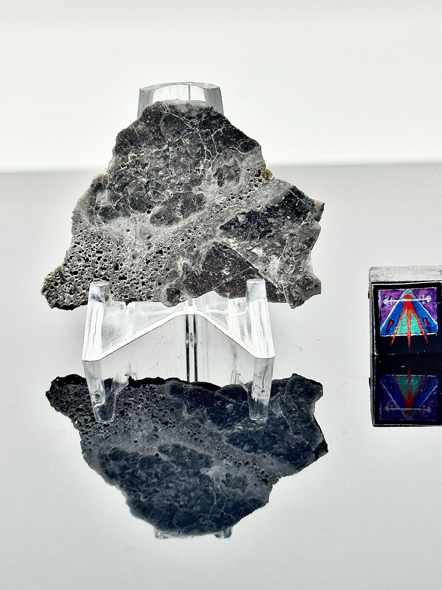 4.0g Lunar Troctolitic Melt - Lots Of Vesicles Present Throughout! A Rare Lunar Meteorite From The Moon