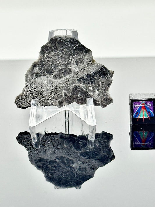 4.0g Lunar Troctolitic Melt - Lots Of Vesicles Present Throughout! A Rare Lunar Meteorite From The Moon