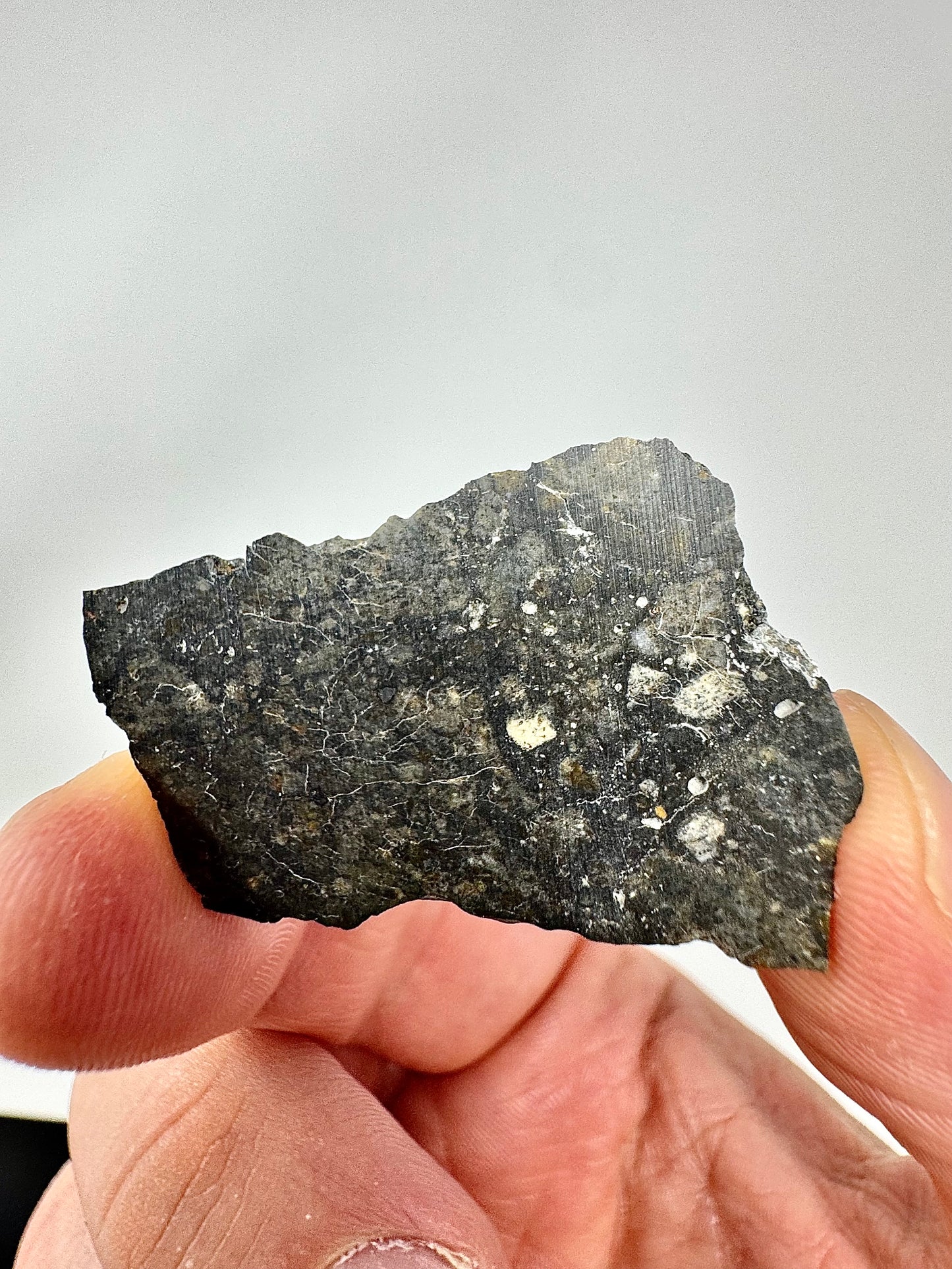 4.0g NWA 17680 “The Blue Lunar” Breathtaking Lunar Melt Breccia With Blue Tint! A Genuine Stone From Our Moon!