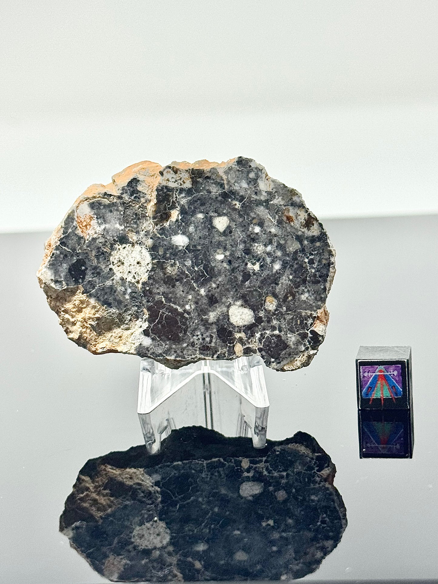 Beautiful Bechar 003 Lunar Feldspathic Breccia - END CUT - 45.7g - A Piece Of Our Moon!
