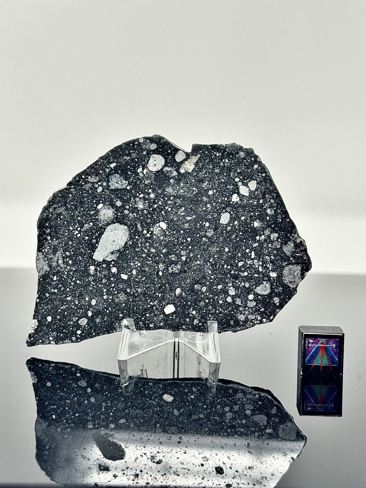 Stunning NWA 17679 Lunar Breccia - FULL SLICE - 21.7g - A Genuine Piece Of Our Moon!