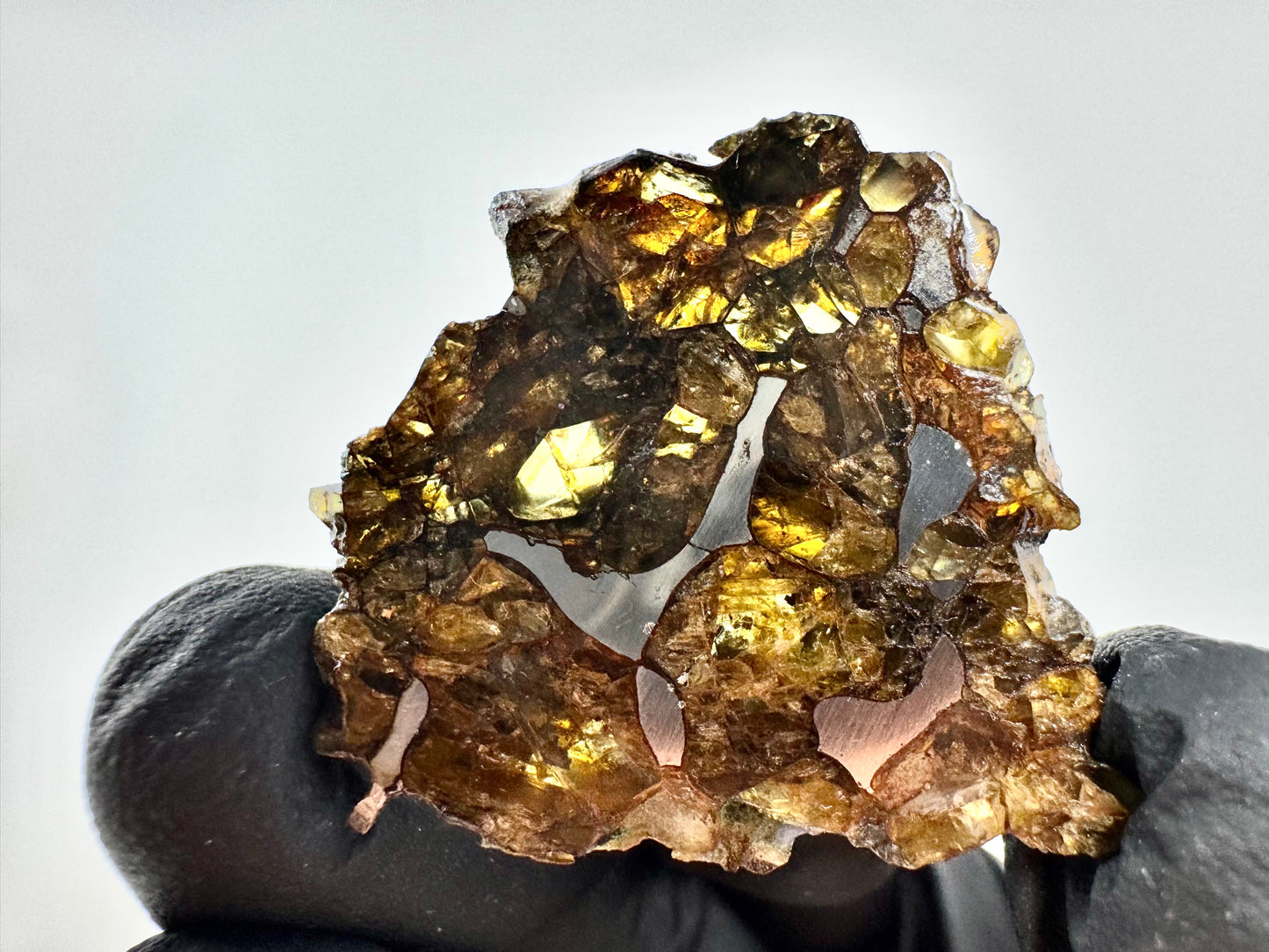 Beautifully Translucent Seymchan Pallasite Meteorite - 6.7g