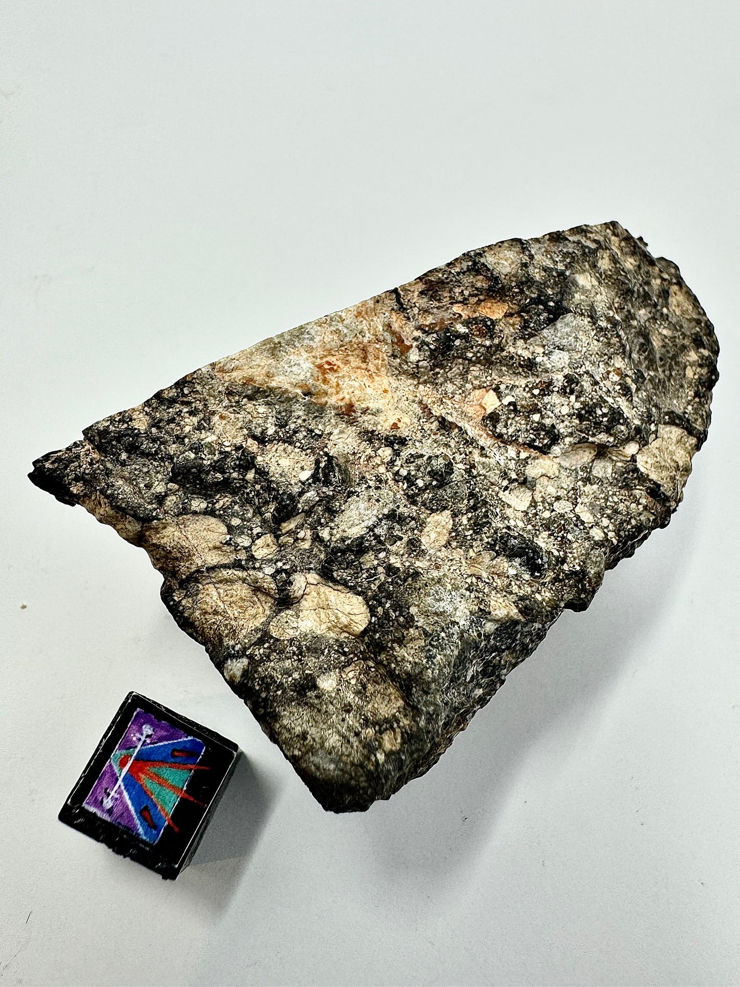 Massive Chunk of the Moon - NWA 14685 Lunar Fragmental Breccia End Cut - Polished - 80.9g