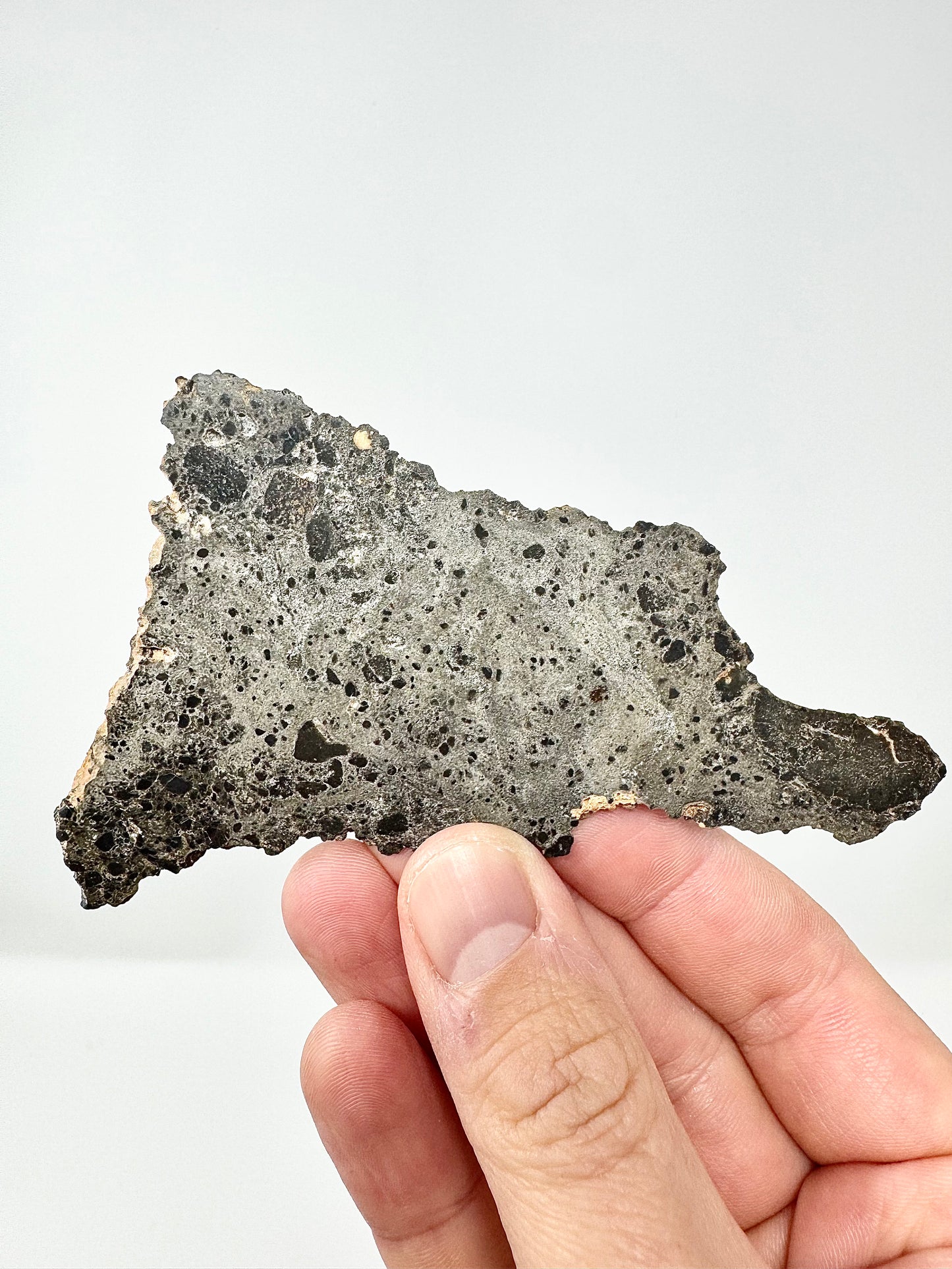 Unique and Rare NEA 089 Lunar Troctolitic Melt - 23.5g Full Slice - Lunar Meteorite From Deep Within The Moon’s Crust
