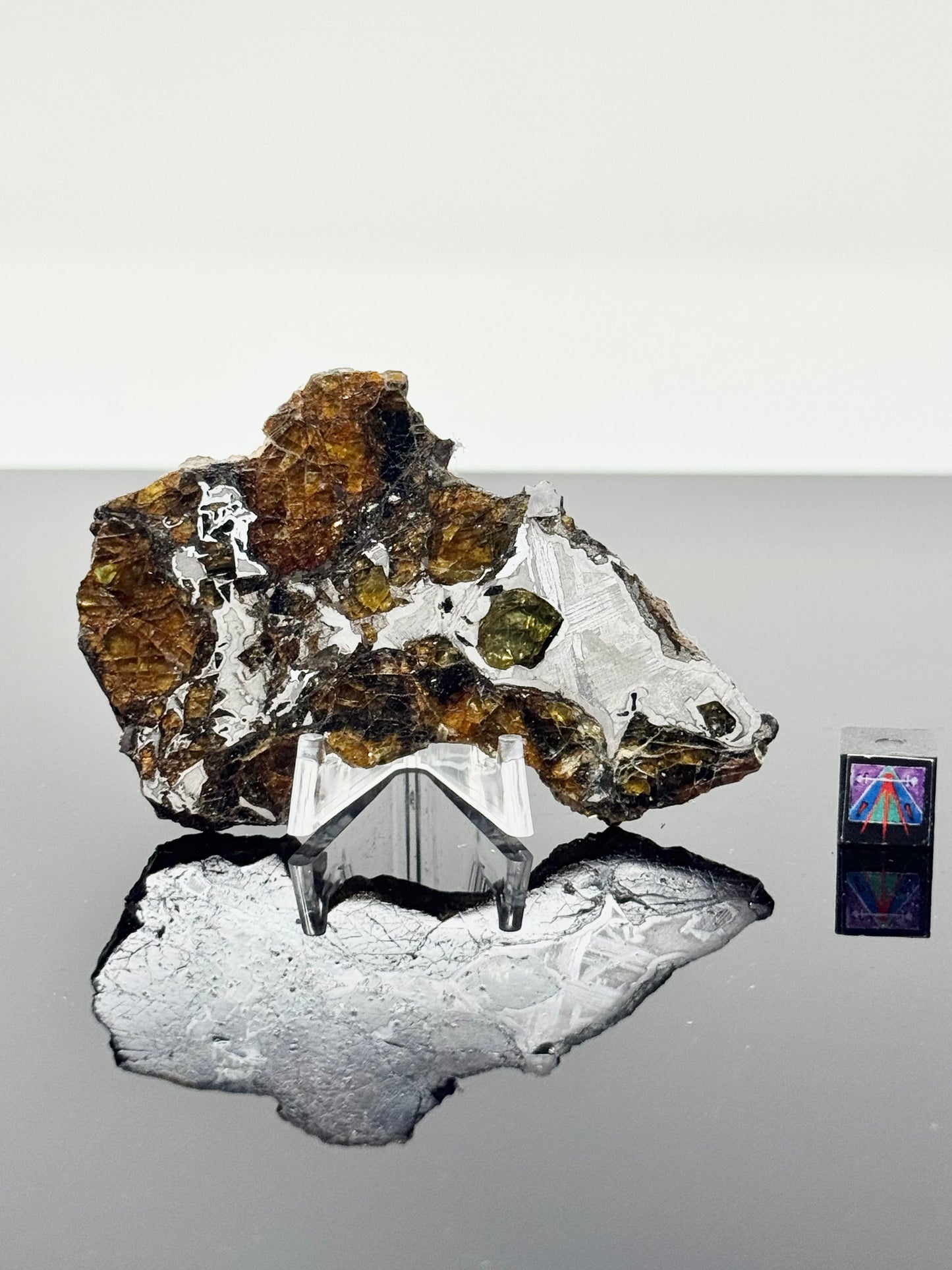 34.2g Admire Pallasite Meteorite - From The Mantle/Core Of An Asteroid - Grade B Translucency