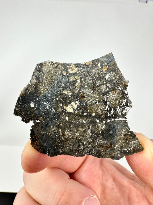 8.2g NWA 17680 “The Blue Lunar” Breathtaking Lunar Melt Breccia With Blue Tint! A Genuine Stone From Our Moon!