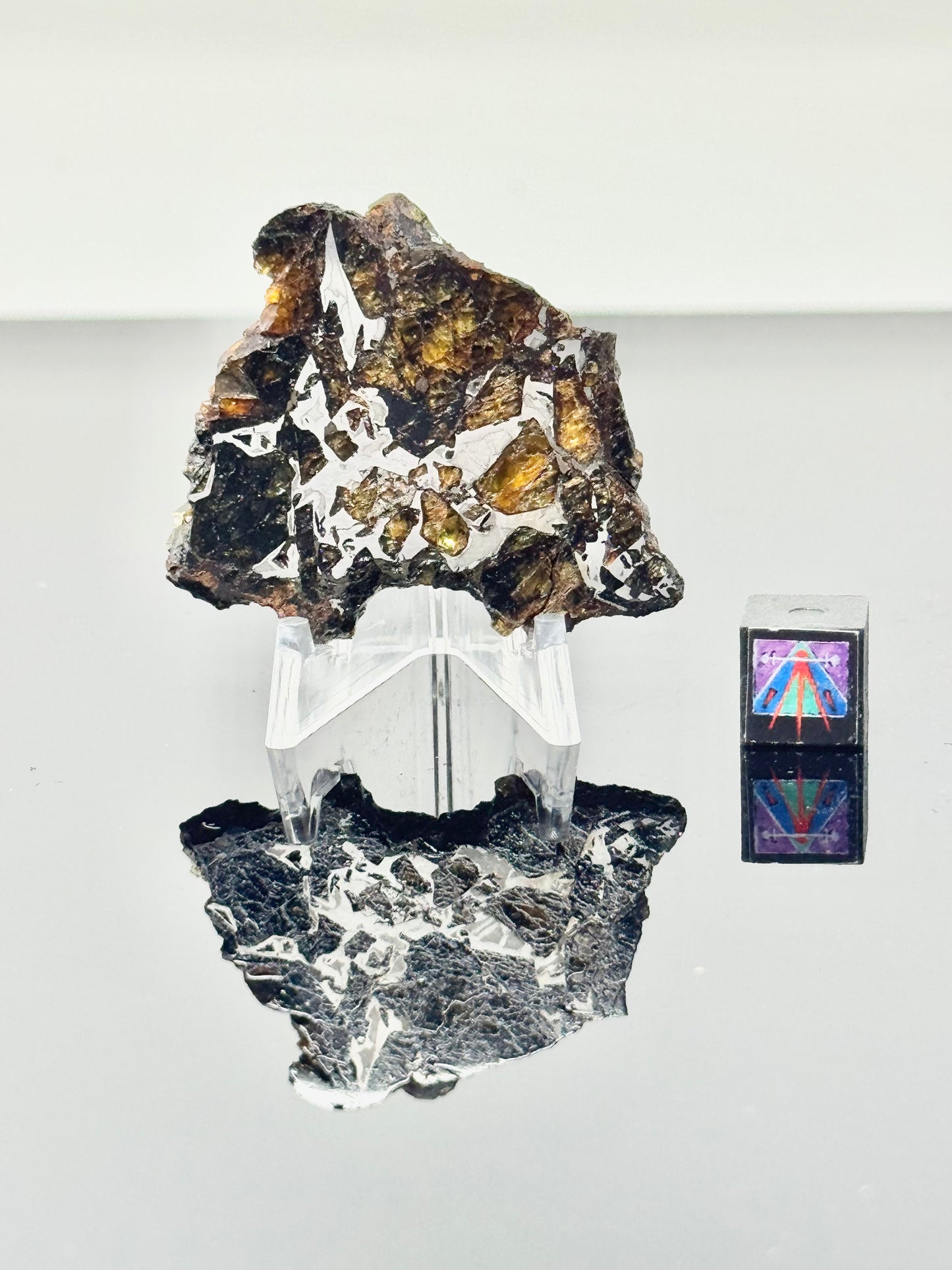 16.0g Admire Pallasite Meteorite - From The Mantle/Core Of An Asteroid - Grade B Translucency