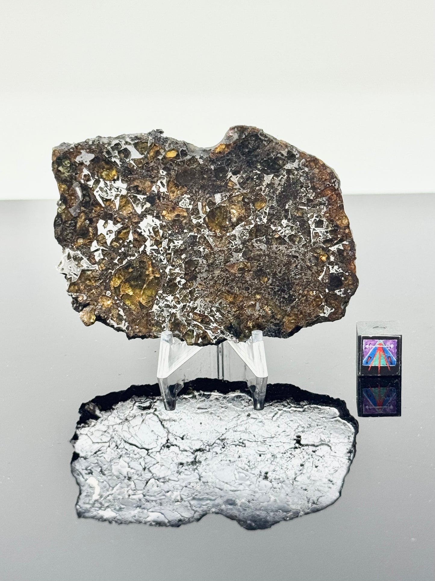 40.0g Admire Pallasite Meteorite - From The Mantle/Core Of An Asteroid - Grade C+ Translucency