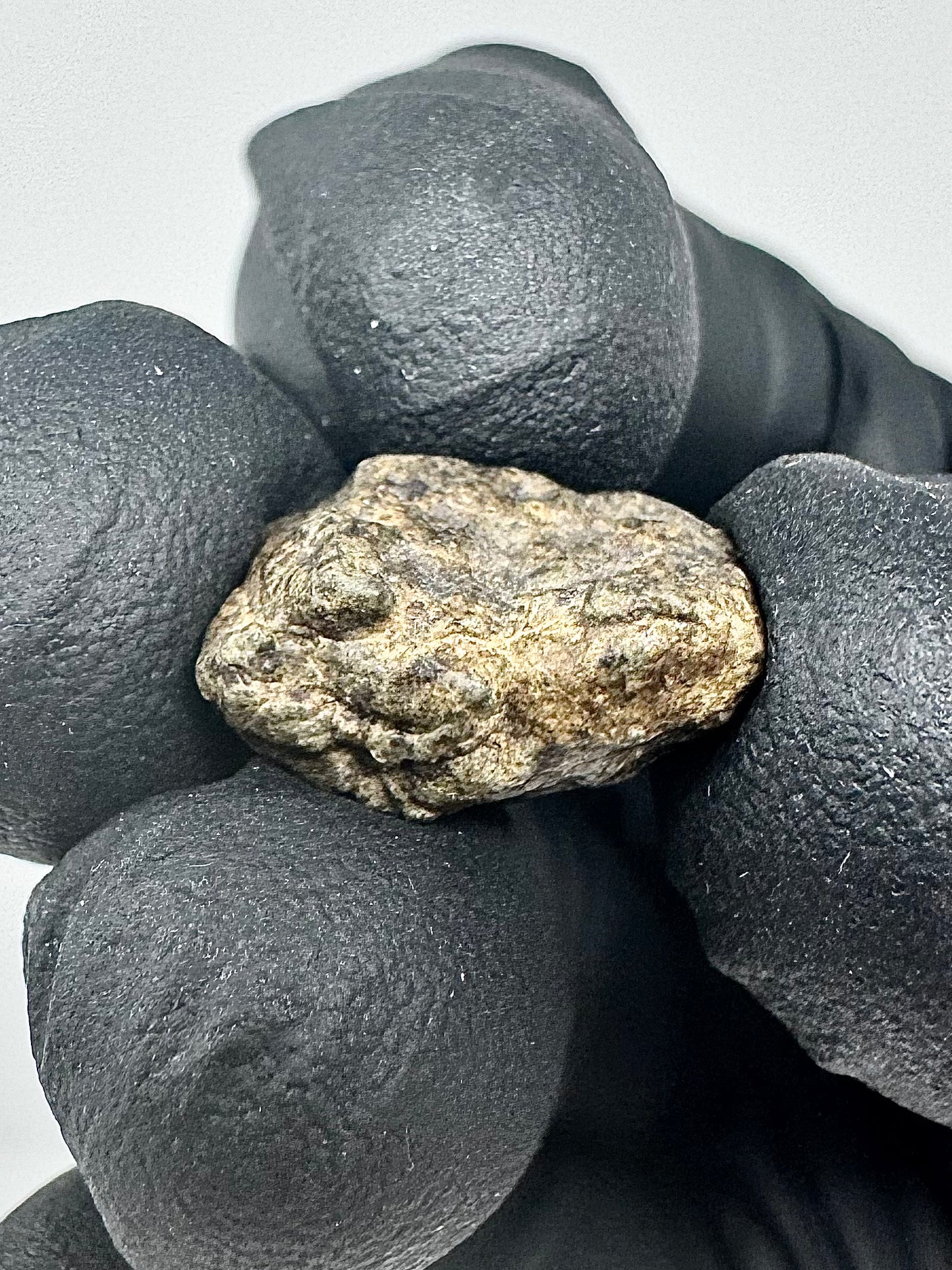 3.1g Genuine Martian Meteorite Amgala 001 - Whole Individual! Scientifically Studied Rock From Planet Mars