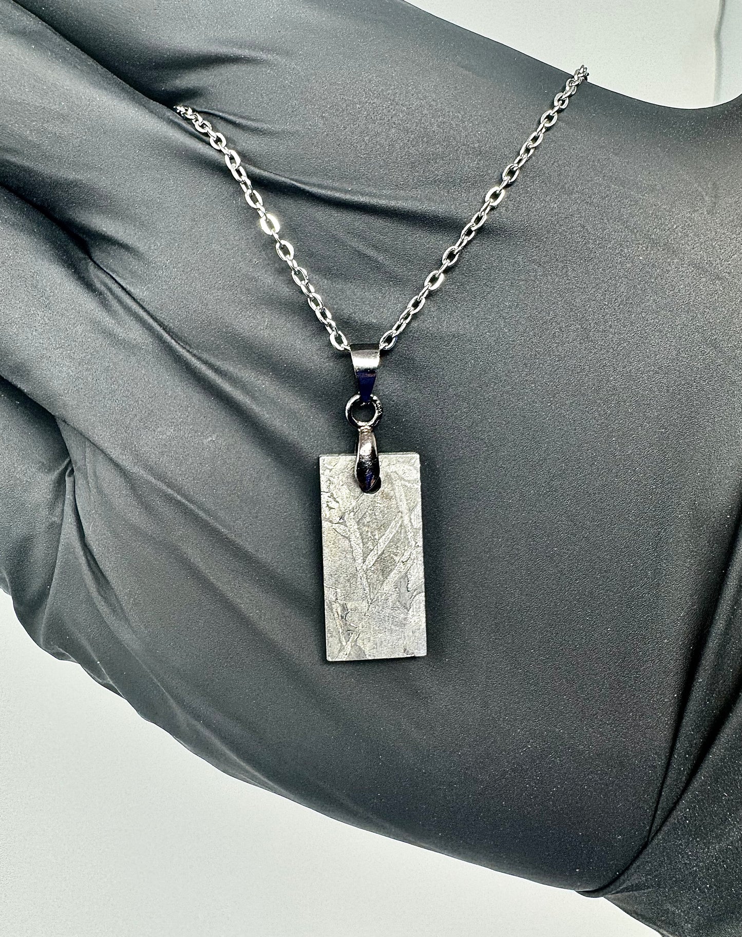 Iron Aletai Meteorite Pendant With Stainless Steel Chain - From The Core Of An Asteroid!