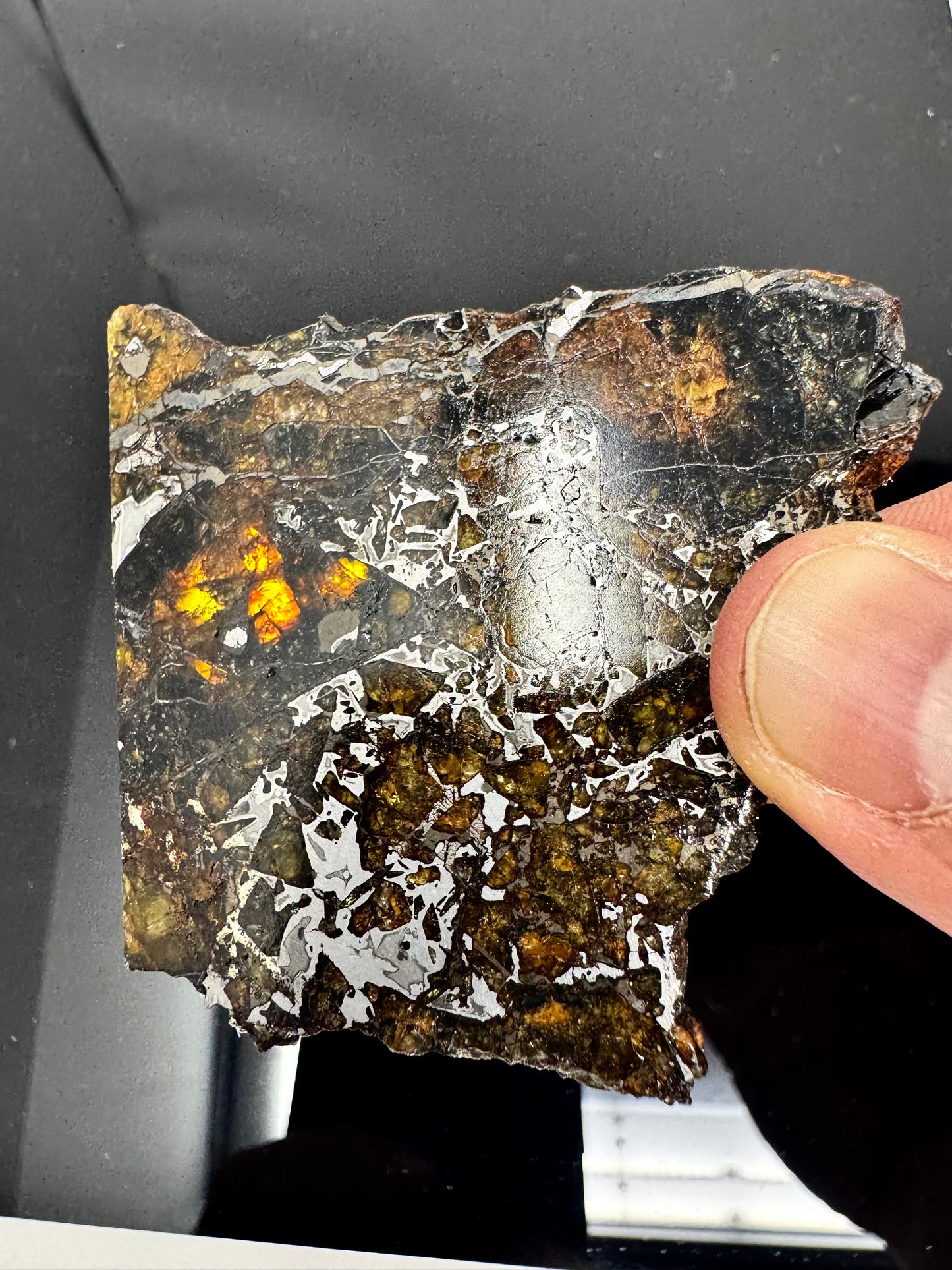 36.8g Admire Pallasite Meteorite - From The Mantle/Core Of An Asteroid - Grade C+ Translucency