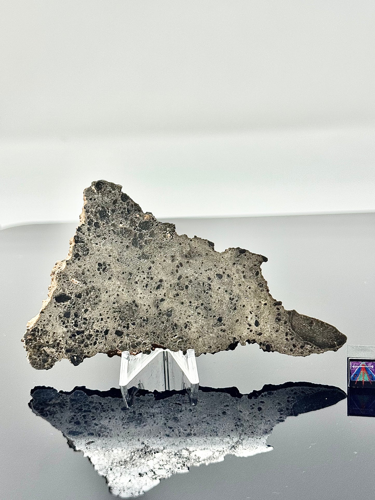 Unique and Rare NEA 089 Lunar Troctolitic Melt - 22.0g Full Slice - Lunar Meteorite From Deep Within The Moon’s Crust