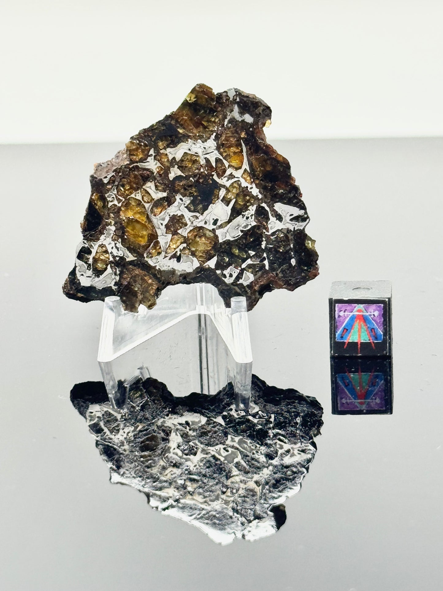 16.0g Admire Pallasite Meteorite - From The Mantle/Core Of An Asteroid - Grade B Translucency
