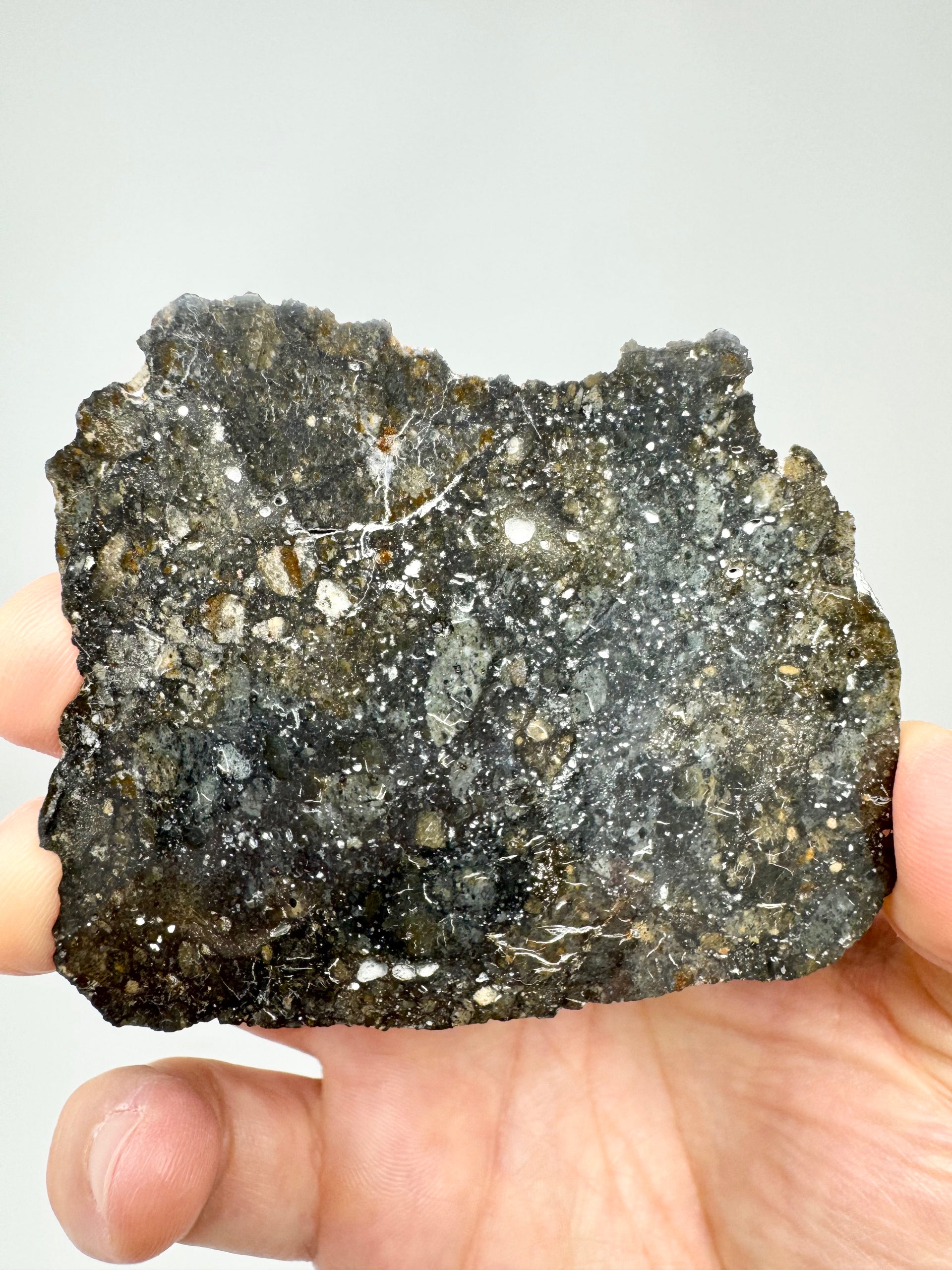 NWA 17680 Breathtaking Lunar Melt Breccia With Blue Tint and Vugs