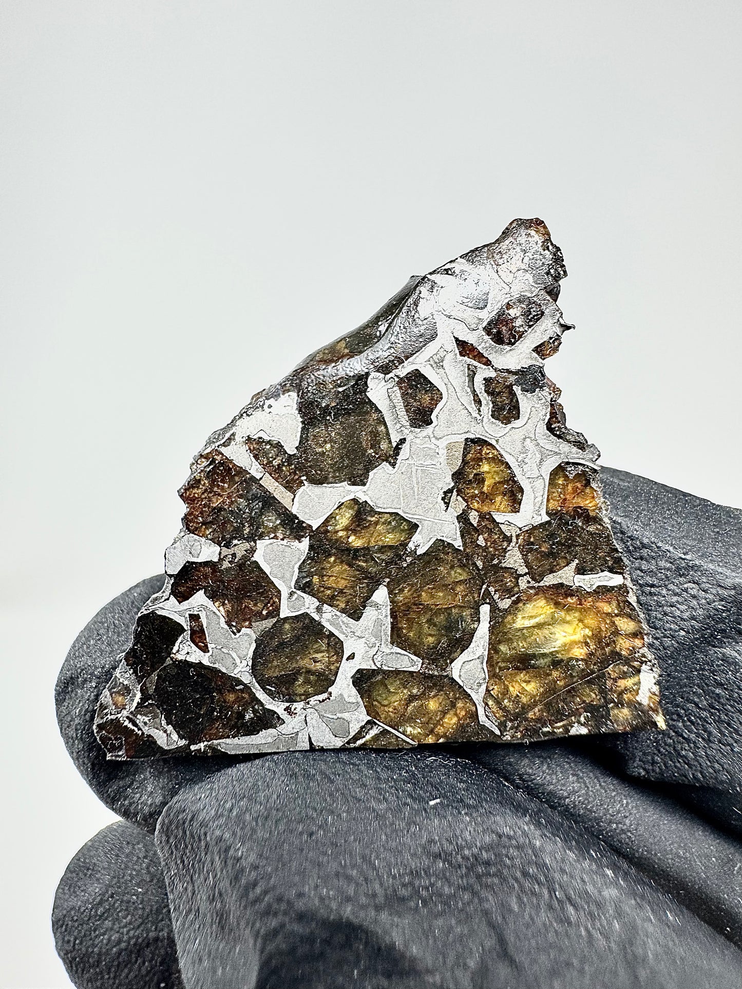 Beautifully Translucent Brahin Pallasite Meteorite - From The Mantle/Core Of An Asteroid - 7.4g