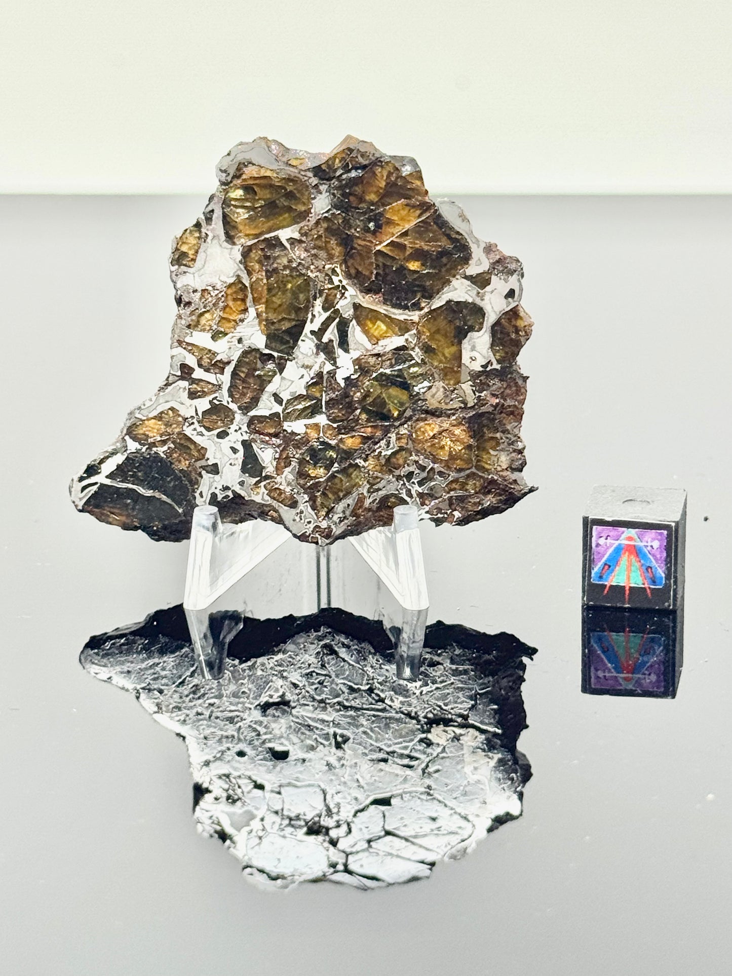 25.9g Admire Pallasite Meteorite - From The Mantle/Core Of An Asteroid - Grade B+ Translucency