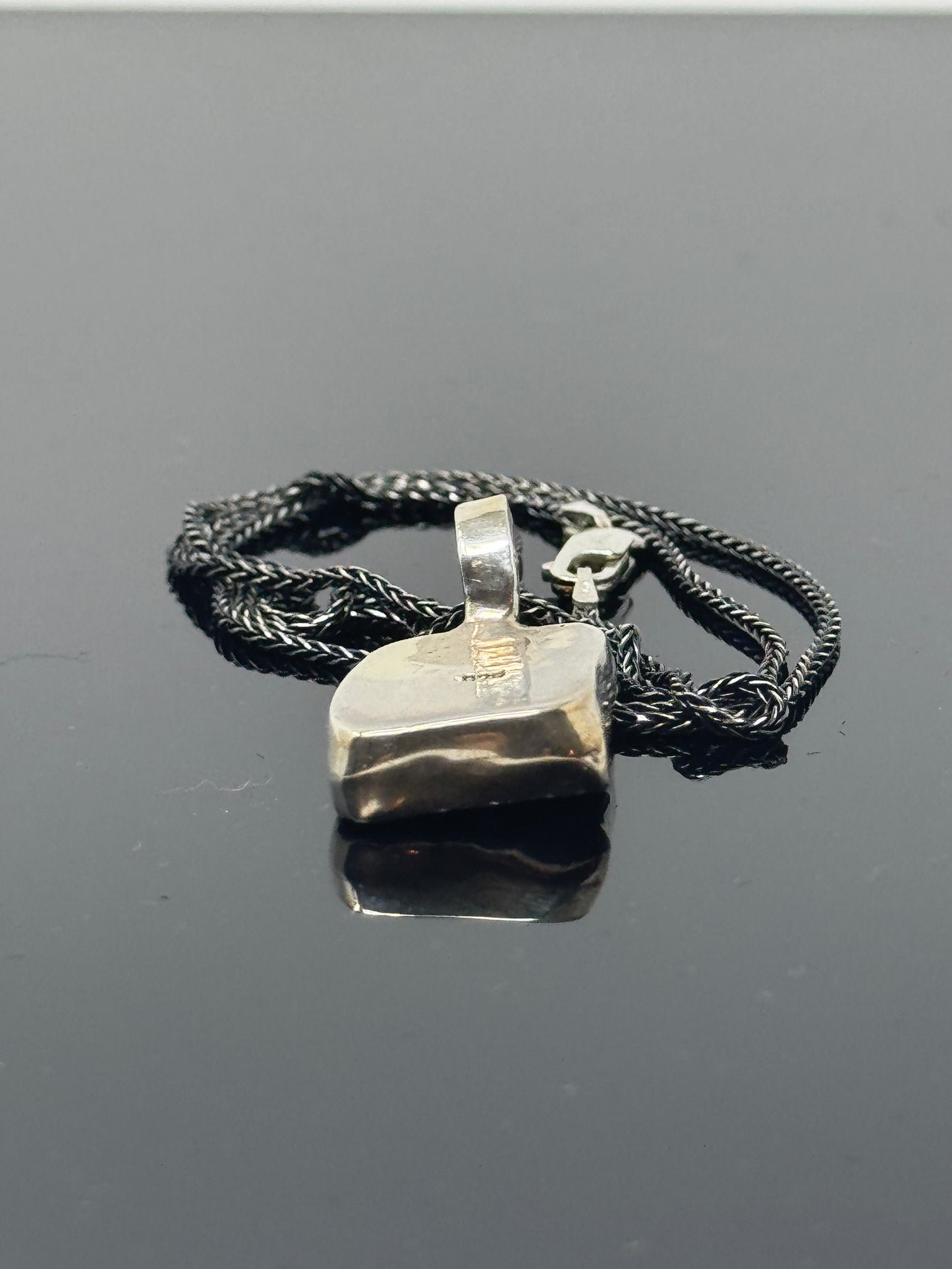 The Surface of the Moon Collection: 
Genuine NWA 17679 Lunar Meteorite Silver Necklace - Handmade - One of a Kind