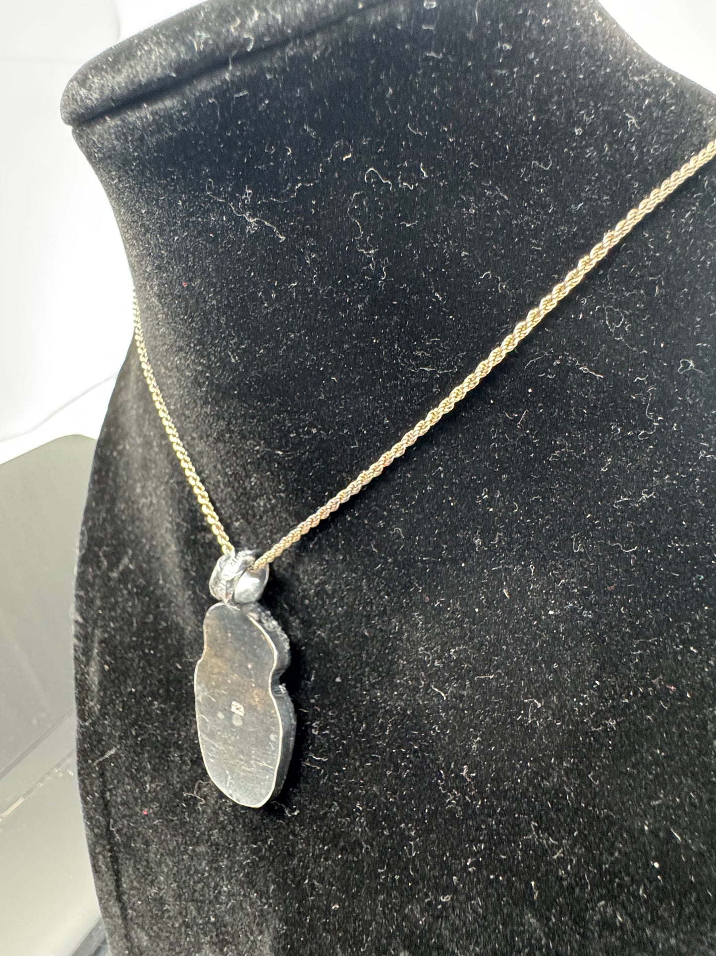 The Surface of the Moon Collection: 
Genuine NWA 17679 Lunar Meteorite Silver Necklace w/ Pietersite - Handmade - One of a Kind