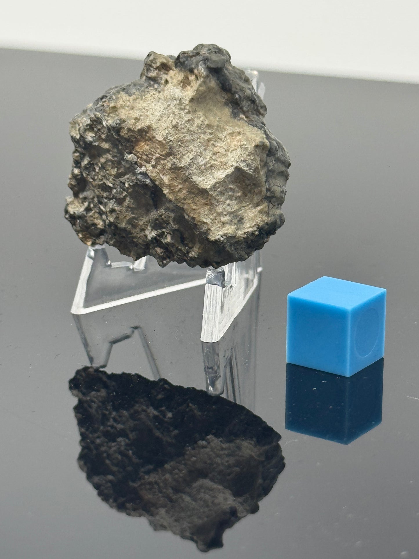 19.0g Gadamis 005 Lunar Meteorite END CUT - Rare Ferroan Anorthosite, Cataclastic - Polished - “The Apollo Lunar”