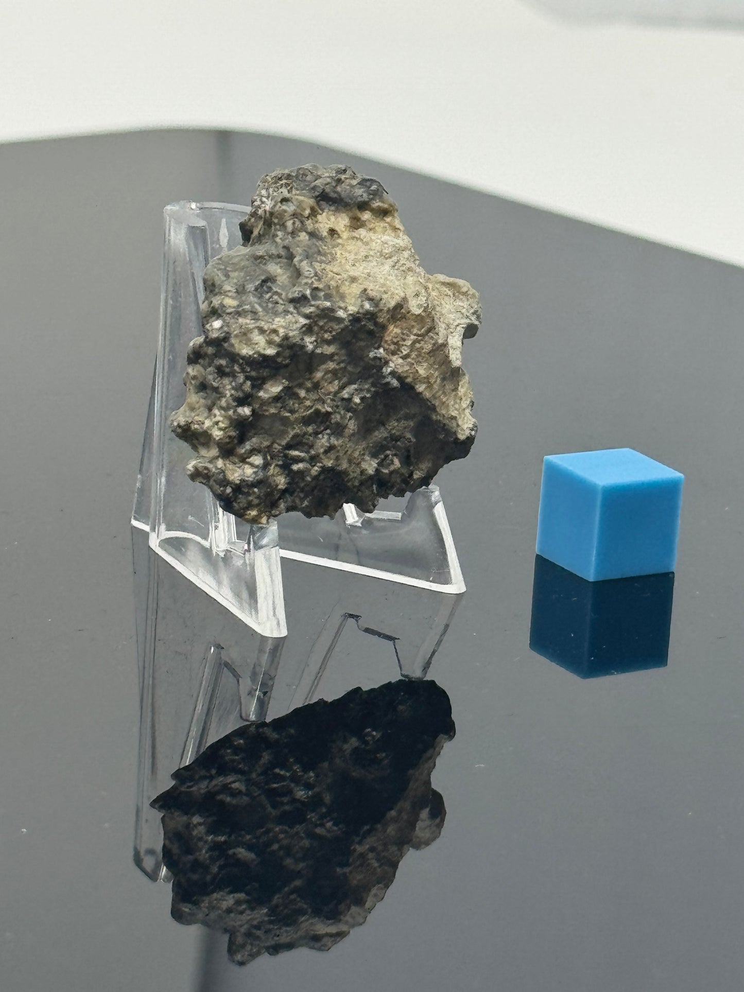 19.0g Gadamis 005 Lunar Meteorite END CUT - Rare Ferroan Anorthosite, Cataclastic - Polished - “The Apollo Lunar”