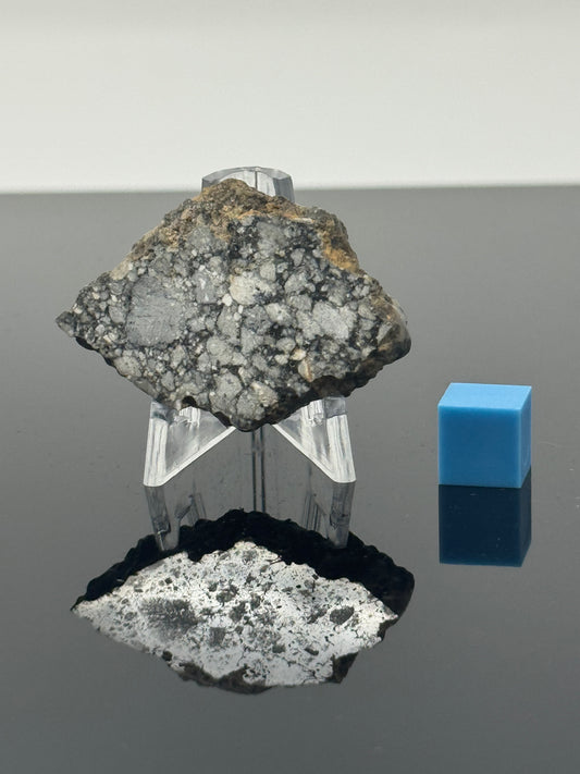 16.7g Gadamis 005 Lunar Meteorite END CUT - Rare Ferroan Anorthosite, Cataclastic - Polished - “The Apollo Lunar”