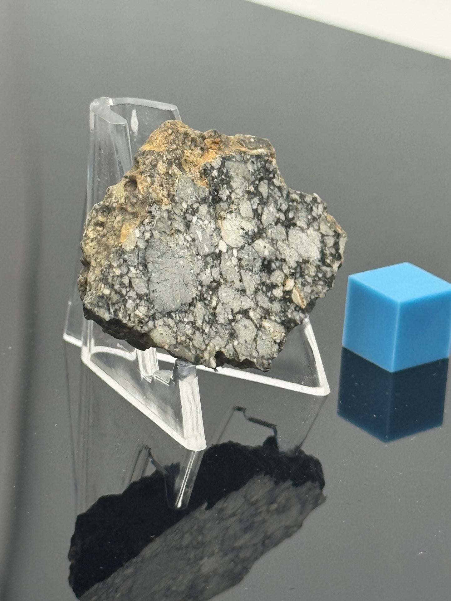 16.7g Gadamis 005 Lunar Meteorite END CUT - Rare Ferroan Anorthosite, Cataclastic - Polished - “The Apollo Lunar”
