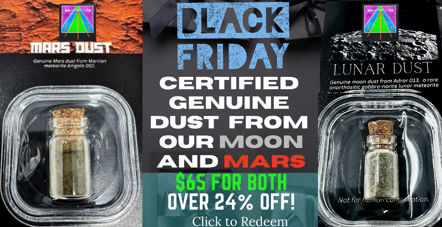 2024 Black Friday Special:  Certified Genuine Moon and Mars Dust Vial Set