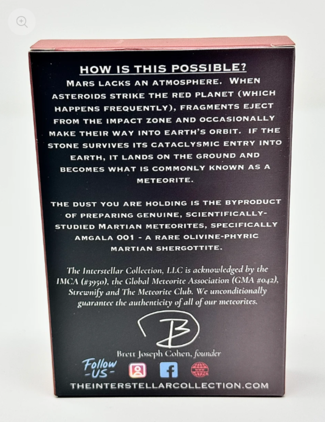 Black Friday Special: Moon, Mars, Asteroid Dust + Iron Campo Meteorite